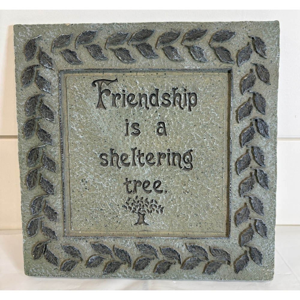 Friendship Is A Sheltering Tree Wall Hanging Sign 8" x 8"